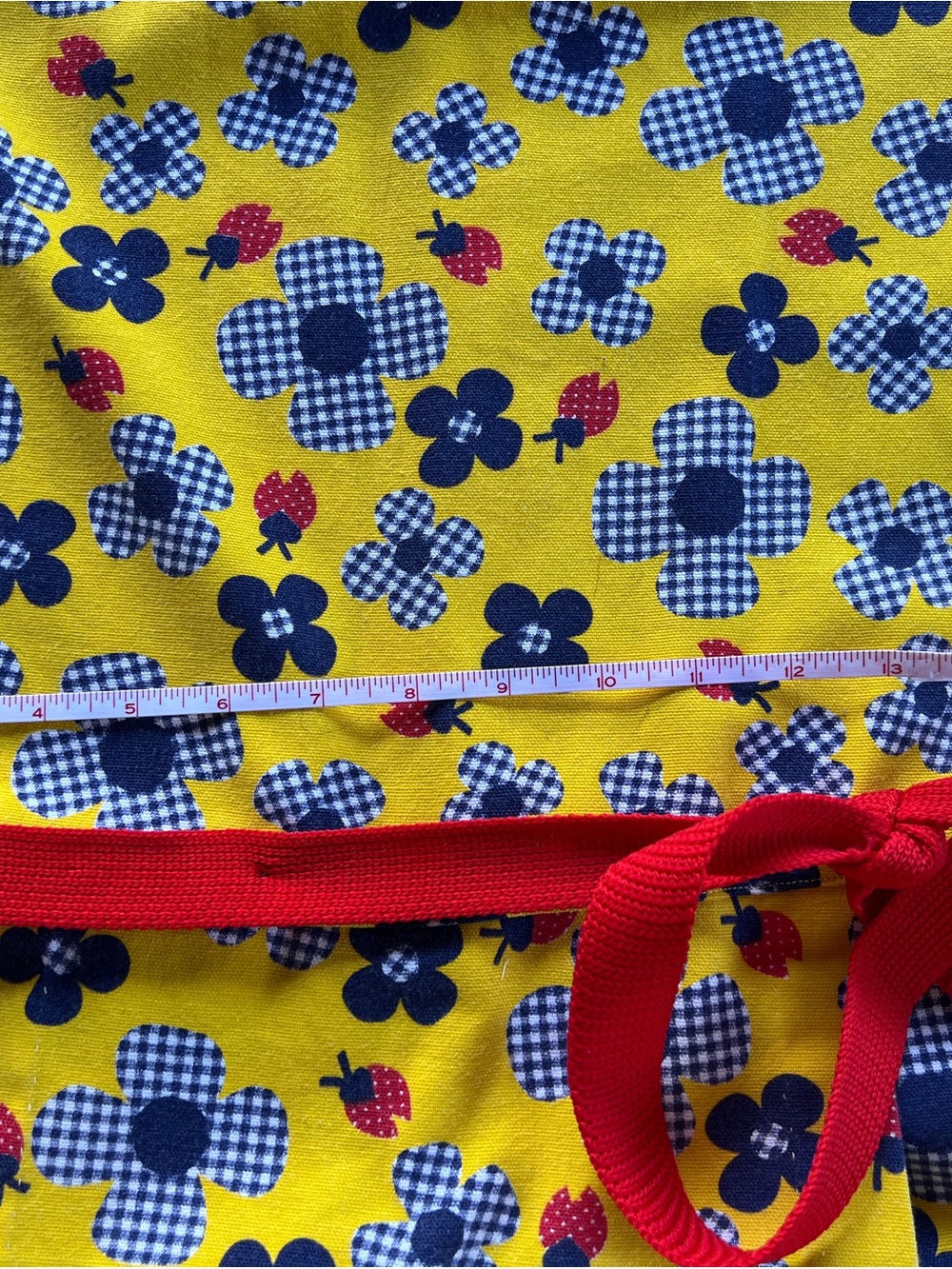 Yellow Floral Print handmade Vintage 60’s dress-Small women’s - Picture 5 of 9